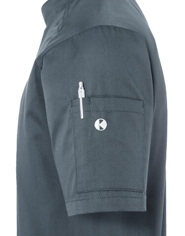 Karlowsky Short-Sleeve Chef Jacket Modern-Look, Anthracite, 54 (L) bedrucken, Art.-Nr. 097671404 Karlowsky Short-Sleeve Chef Jacket Modern-Look, Anthracite, 54 (L) bedrucken, Art.-Nr. 097671404
