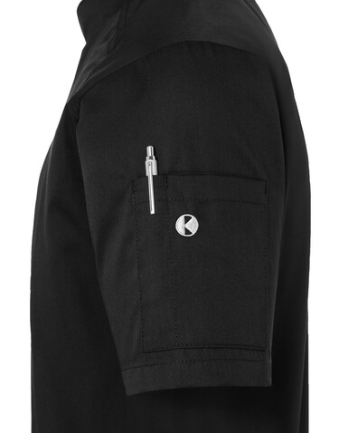 Karlowsky Short-Sleeve Chef Jacket Modern-Look, Black, 62 (2XL) bedrucken, Art.-Nr. 097671018