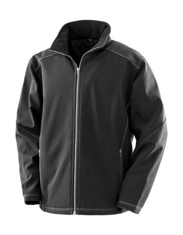 Result Men`s Treble Stitch Softshell, Black, 3XL bedrucken, Art.-Nr. 098331018