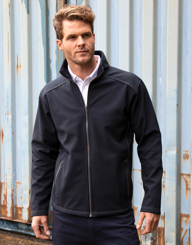 Result Men`s Treble Stitch Softshell, Black, 4XL bedrucken, Art.-Nr. 098331019