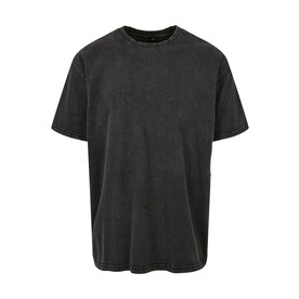 Build Your Brand Acid Washed Heavy Oversize Tee, Black, XS bedrucken, Art.-Nr. 100391010