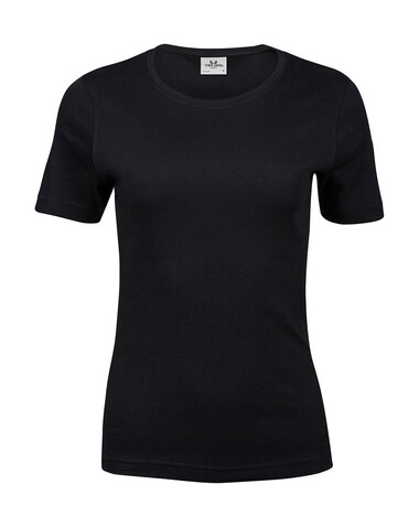 Tee Jays Ladies` Interlock T-Shirt, Black, M bedrucken, Art.-Nr. 101541014 Tee Jays Ladies` Interlock T-Shirt, Black, M bedrucken, Art.-Nr. 101541014
