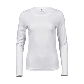 Tee Jays Ladies` LS Interlock T-Shirt, White, S bedrucken, Art.-Nr. 103540003 Tee Jays Ladies` LS Interlock T-Shirt, White, S bedrucken, Art.-Nr. 103540003