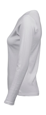 Tee Jays Ladies` LS Interlock T-Shirt, White, S bedrucken, Art.-Nr. 103540003