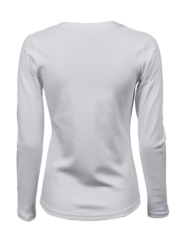 Tee Jays Ladies` LS Interlock T-Shirt, White, S bedrucken, Art.-Nr. 103540003