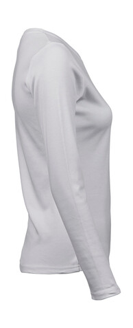 Tee Jays Ladies` LS Interlock T-Shirt, White, S bedrucken, Art.-Nr. 103540003
