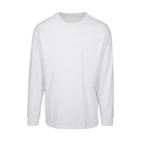 Build Your Brand Longsleeve With Cuffrib, White, XS bedrucken, Art.-Nr. 105390000