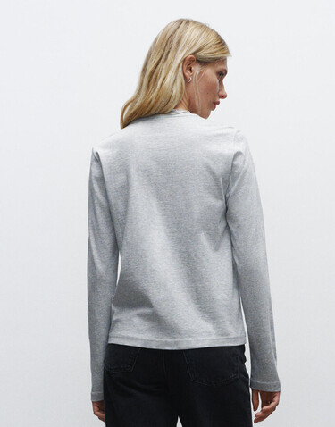 True Blanks Womens Regular Long Sleeve Tee, White, XS bedrucken, Art.-Nr. 105410002