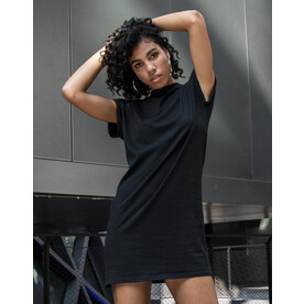 Build Your Brand Ladies Turtle Extended Shoulder Dress, White, XS bedrucken, Art.-Nr. 106390000