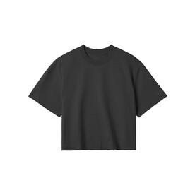 True Blanks Womens Crop Top, Off Black, XS bedrucken, Art.-Nr. 106411022