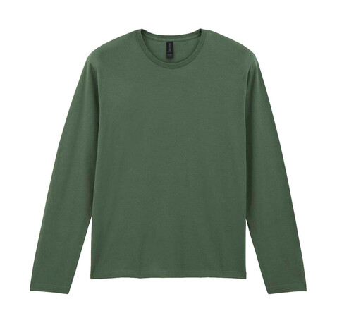 Gildan Softstyle Adult Long Sleeve T-Shirt, Military Green, L bedrucken, Art.-Nr. 107095065