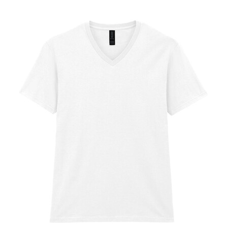 Gildan Softstyle Adult V-Neck T-Shirt, White, S bedrucken, Art.-Nr. 108090003