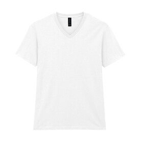 Gildan Softstyle Adult V-Neck T-Shirt, White, S bedrucken, Art.-Nr. 108090003
