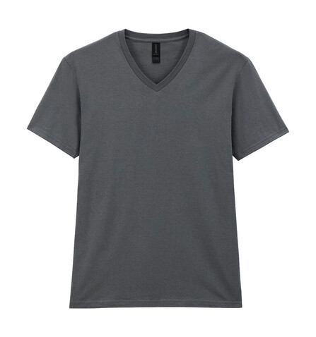 Gildan Softstyle Adult V-Neck T-Shirt, Charcoal, L bedrucken, Art.-Nr. 108091305