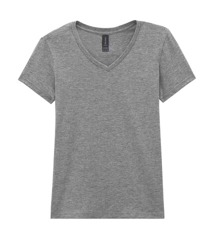 Gildan Softstyle Women`s V-Neck T-Shirt, Sport Grey, S bedrucken, Art.-Nr. 109091253