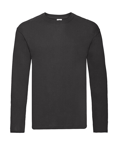 Fruit of the Loom Original Long Sleeve T, Black, 2XL bedrucken, Art.-Nr. 110011015