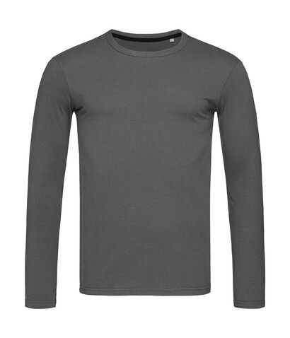 Stedman Stretch-T Long Sleeve for men, Slate Grey, L bedrucken, Art.-Nr. 110051225