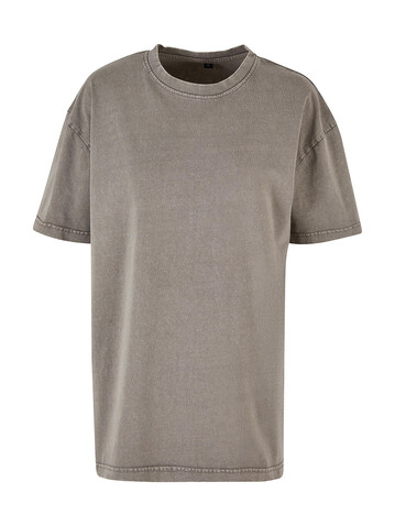 Build Your Brand Ladies Oversized Acid Wash, Asphalt, XL bedrucken, Art.-Nr. 110391084