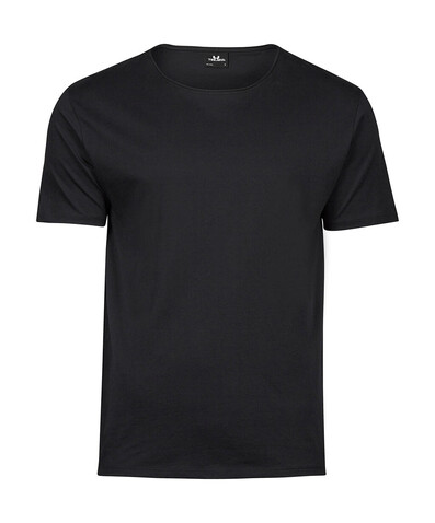 Tee Jays Raw Edge Tee, Black, 2XL bedrucken, Art.-Nr. 110541017