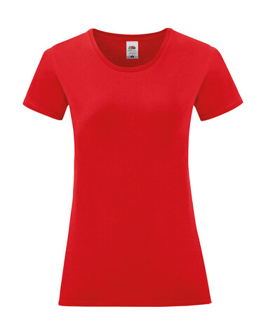 Fruit of the Loom Ladies` Iconic 150 T, Red, M bedrucken, Art.-Nr. 112014004