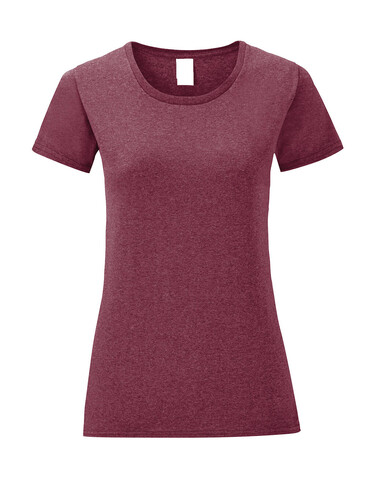 Fruit of the Loom Ladies` Iconic 150 T, Heather Burgundy, S bedrucken, Art.-Nr. 112014133