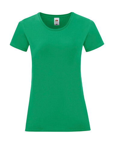 Fruit of the Loom Ladies` Iconic 150 T, Kelly Green, S bedrucken, Art.-Nr. 112015183