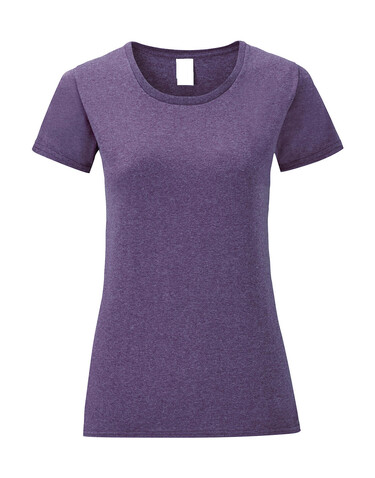 Fruit of the Loom Ladies` Iconic 150 T, Heather Purple, XL bedrucken, Art.-Nr. 112013466