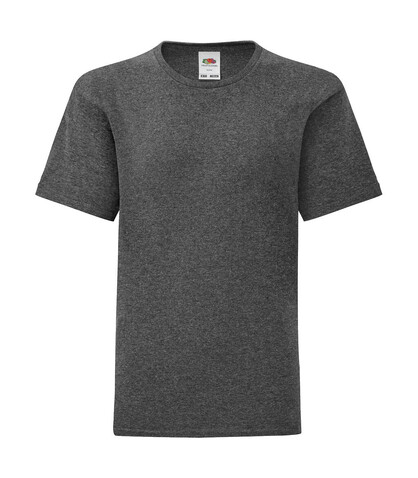 Fruit of the Loom Kids` Iconic 150 T, Dark Heather Grey, 152 (12-13) bedrucken, Art.-Nr. 113011267