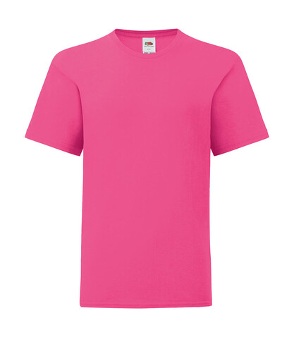 Fruit of the Loom Kids` Iconic 150 T, Fuchsia, 116 (5-6) bedrucken, Art.-Nr. 113014394