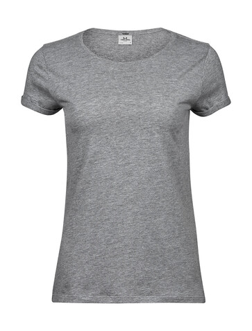 Tee Jays Ladies` Roll-Up Tee, Heather Grey, L bedrucken, Art.-Nr. 113541235 Tee Jays Ladies` Roll-Up Tee, Heather Grey, L bedrucken, Art.-Nr. 113541235