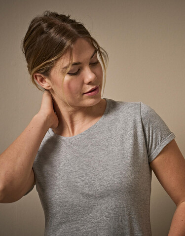 Tee Jays Ladies` Roll-Up Tee, Black, 2XL bedrucken, Art.-Nr. 113541017