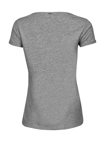 Tee Jays Ladies` Roll-Up Tee, Heather Grey, 2XL bedrucken, Art.-Nr. 113541237
