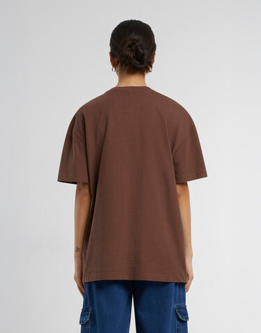 Build Your Brand Ladies Oversized Boyfriend Tee, Chocolate Brown, 2XL bedrucken, Art.-Nr. 114397015