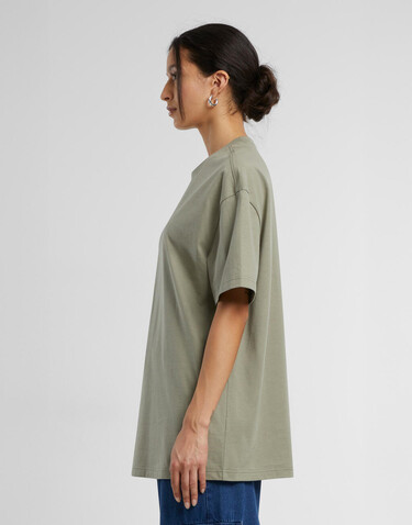 Build Your Brand Ladies Oversized Boyfriend Tee, Pale Olive, 2XL bedrucken, Art.-Nr. 114395345