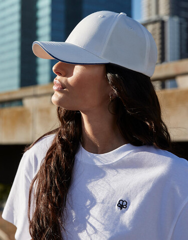 Beechfield Team Sports-Tech Cap, Black/White, One Size bedrucken, Art.-Nr. 114691500