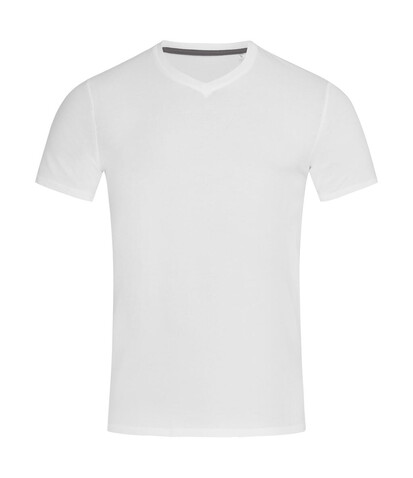 Stedman Stretch-T V-neck for men, White, 2XL bedrucken, Art.-Nr. 116050007