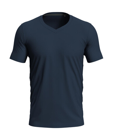Stedman Stretch-T V-neck for men, Blue Midnight, L bedrucken, Art.-Nr. 116052035
