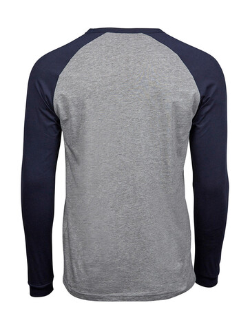 Tee Jays Baseball Tee Long Sleeve, White/Black, S bedrucken, Art.-Nr. 116540502