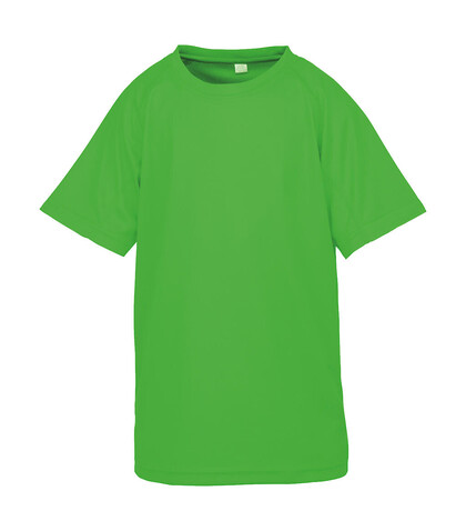 Result Junior Performance Aircool Tee, Flo Green, L (9-10, 140) bedrucken, Art.-Nr. 118335075