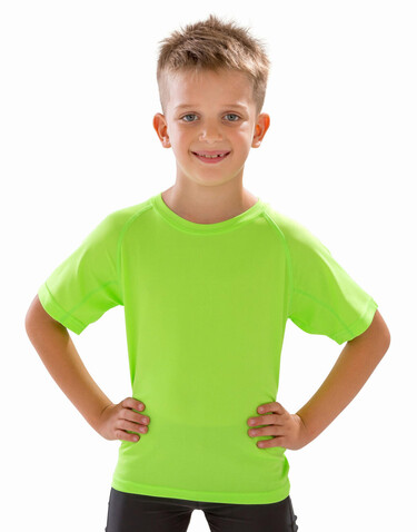 Result Junior Performance Aircool Tee, Black, S (5-6, 116) bedrucken, Art.-Nr. 118331013