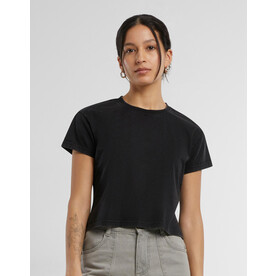 Build Your Brand Ladies Vintage Cropped Tee, Black, XS bedrucken, Art.-Nr. 118391010
