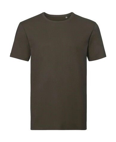 Russell Europe Men`s Pure Organic Tee, Dark Olive, XL bedrucken, Art.-Nr. 119005346
