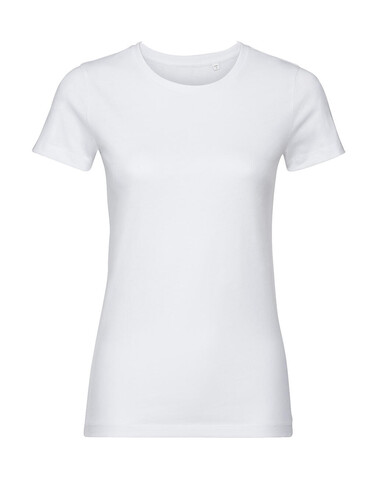 Russell Europe Ladies´ Pure Organic Tee, White, XS bedrucken, Art.-Nr. 120000002