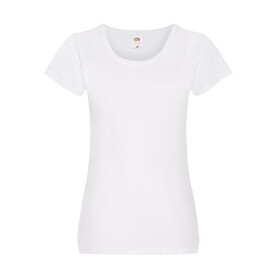 Fruit of the Loom Ladies` Original T, White, XS bedrucken, Art.-Nr. 124010002
