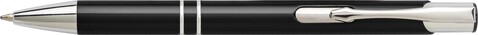 Kugelschreiber aus Aluminium Delia – Schwarz bedrucken, Art.-Nr. 001999999_7061