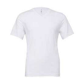Bella Unisex Jersey V-Neck T-Shirt, White, S bedrucken, Art.-Nr. 136060003 Bella Unisex Jersey V-Neck T-Shirt, White, S bedrucken, Art.-Nr. 136060003