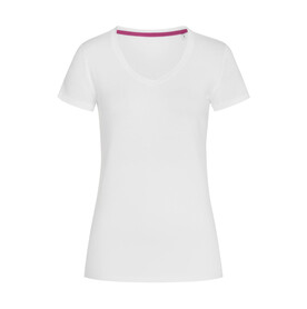 Stedman Stretch-T V-neck for women, White, S bedrucken, Art.-Nr. 137050003