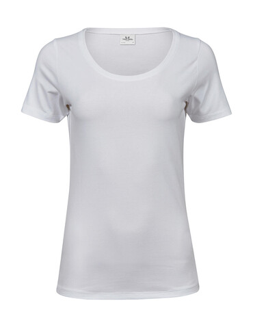 Tee Jays Ladies` Stretch Tee, White, S bedrucken, Art.-Nr. 139540003