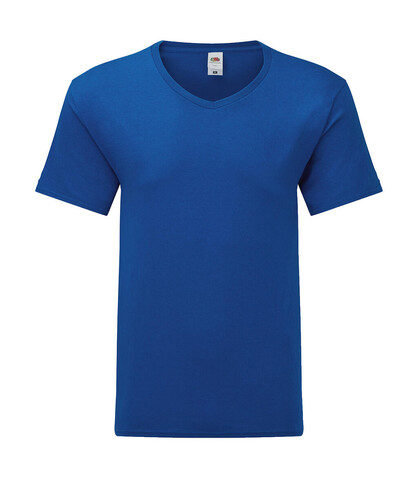 Fruit of the Loom Iconic 150 V Neck T, Royal Blue, 2XL bedrucken, Art.-Nr. 145013006