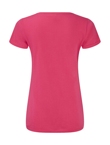 Fruit of the Loom Ladies` Iconic 150 V Neck T, Fuchsia, 2XL bedrucken, Art.-Nr. 146014397
